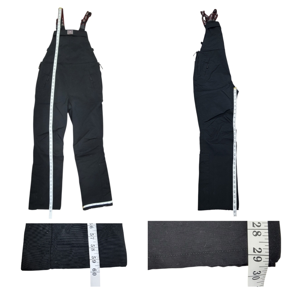 Polo Jeans Co. Ralph Lauren Ski Bib Overalls Snow Pants Black Women’s Large - Picture 15 of 17
